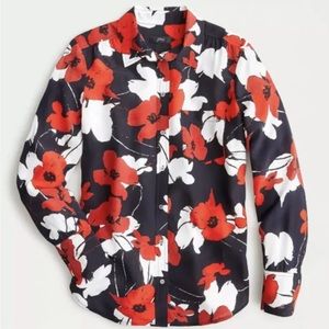 J. Crew Classic Fit Silk Boy Shirt